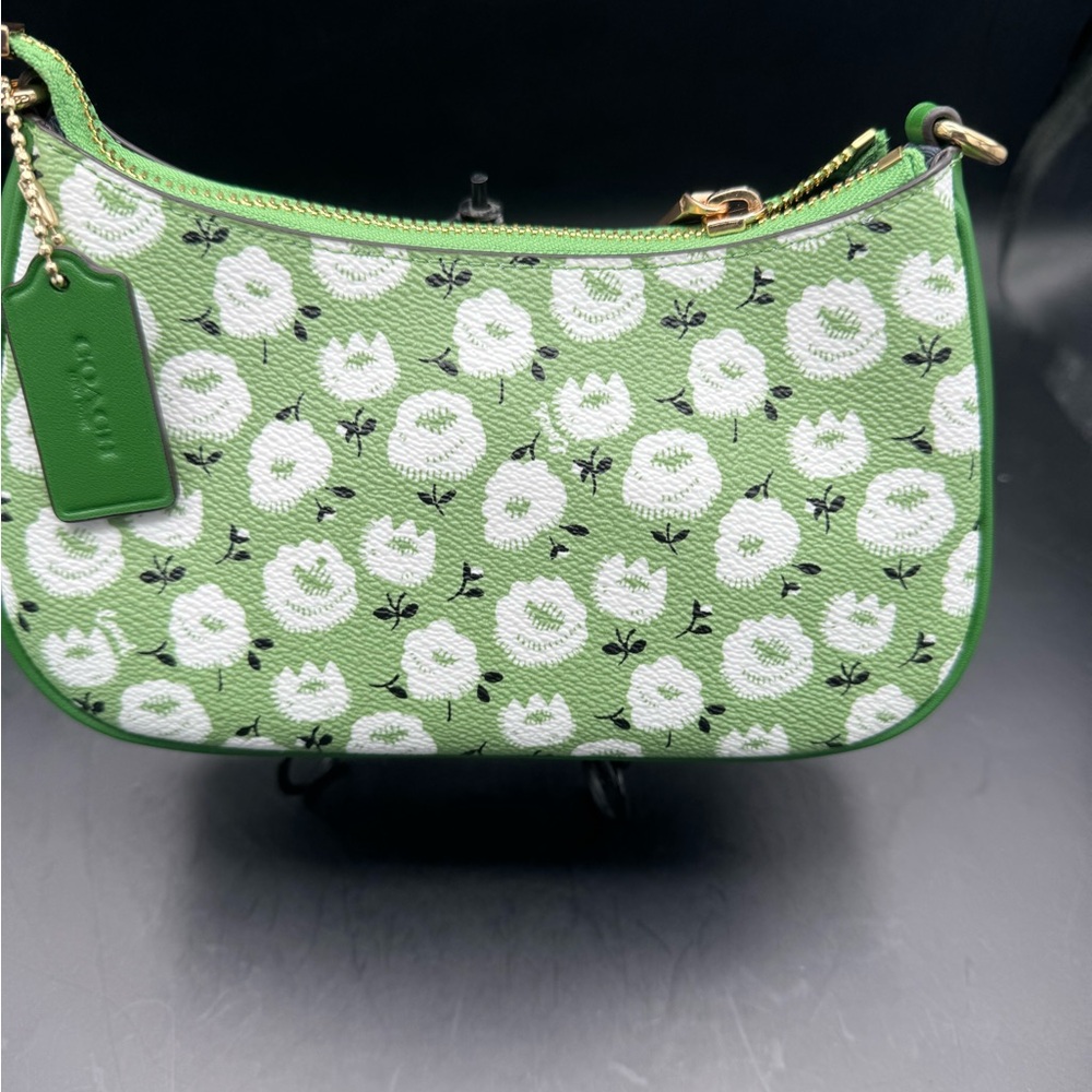 Coach Green Floral Mini Teri Bag - Picture 2 of 5
